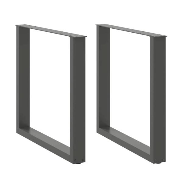 ARDEBO.de - Couchtischbeine U-Form 2 Stk. Anthrazit 90x(72-73) cm Stahl