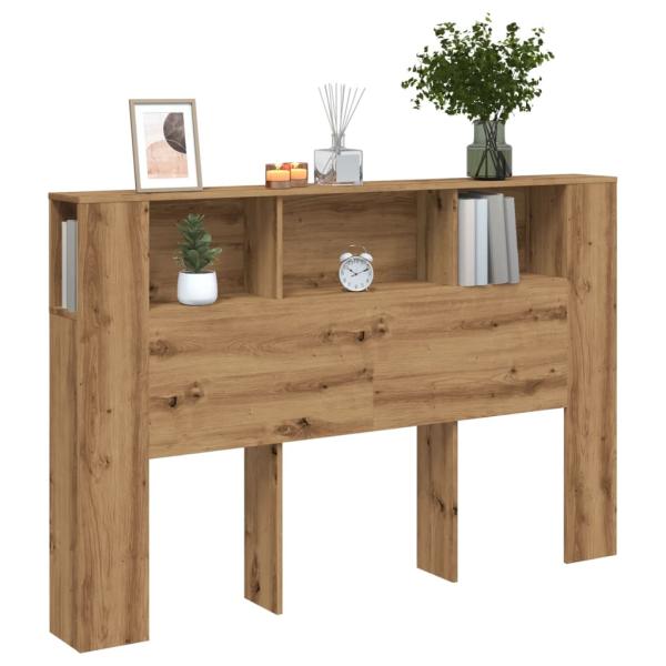 ARDEBO.de - Kopfteil mit Stauraum Artisan-Eiche 160x18,5x103,5 cm
