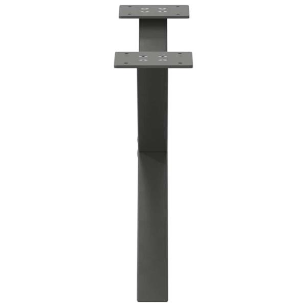 Couchtischbeine X-Form 2 Stk. Anthrazit 60x(30-31) cm Stahl