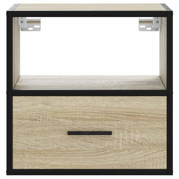 Wand-Nachttische 2 Stk. Sonoma-Eiche 40x31x39,5 cm
