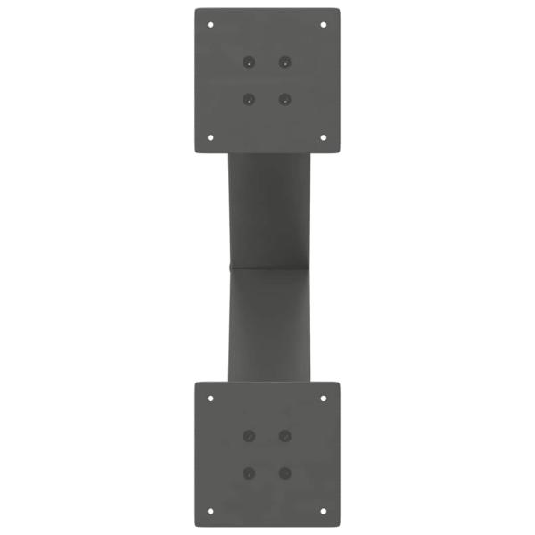 Esstischbeine X-Form 2 Stk. Anthrazit 50x(72-73) cm Stahl