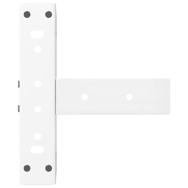 Couchtischbeine T-Form 2 Stk. Weiß 38x25x(42-43) cm Stahl