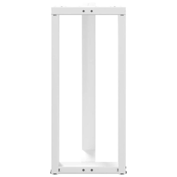Bartischbeine T-Form 2 Stk. Weiß 40x35x(91-92) cm Stahl