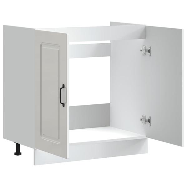 Spülenunterschrank Kalmar Hochglanz-Weiß 80x46x81,5 cm