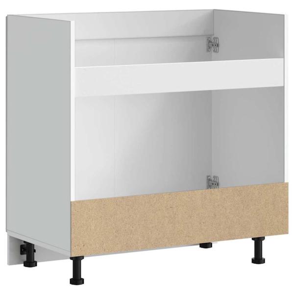 Spülenunterschrank Kalmar Hochglanz-Weiß 80x46x81,5 cm