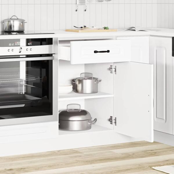 ARDEBO.de - Küchenunterschrank Kalmar Weiß Holzwerkstoff
