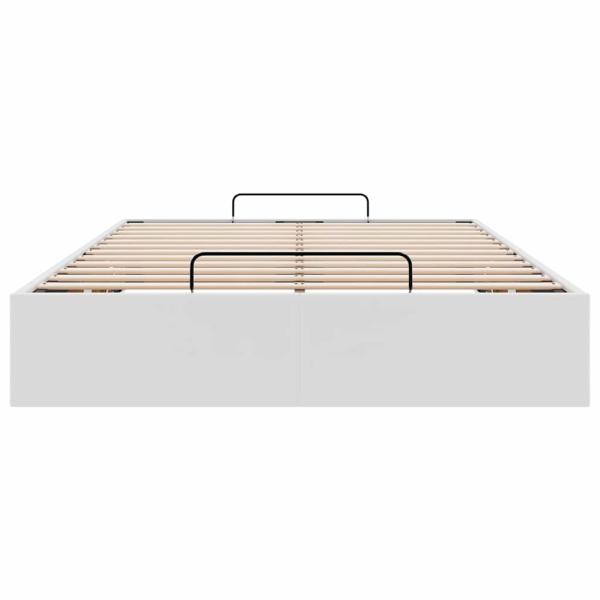 Ottoman-Bett ohne Matratze Weiß 120x200 cm Kunstleder