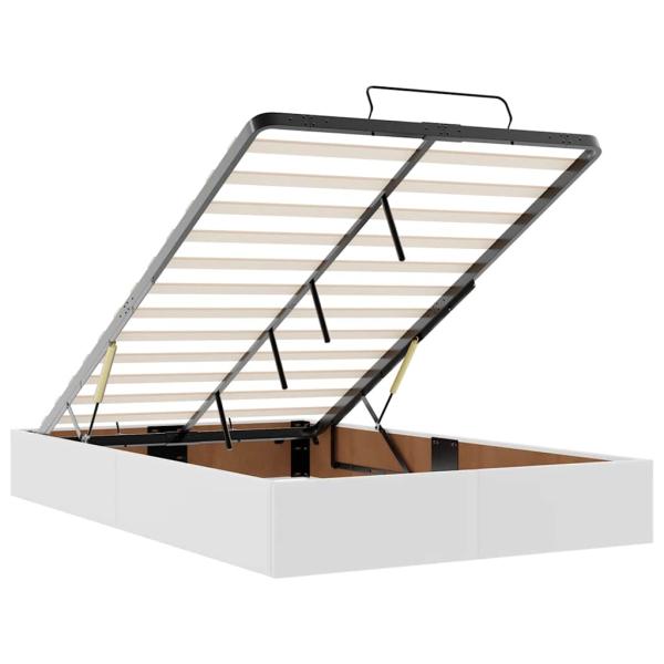 Ottoman-Bett ohne Matratze Weiß 120x200 cm Kunstleder