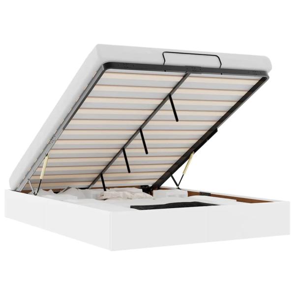 Ottoman-Bett ohne Matratze Weiß 140x200 cm Kunstleder