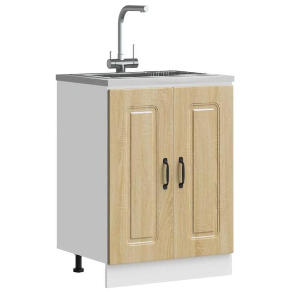 ARDEBO.de - Spülenunterschrank Kalmar Sonoma-Eiche 60x46x81,5 cm