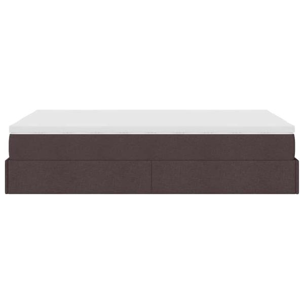 Ottoman-Bett mit Matratze Dunkelbraun 120x190 cm Stoff