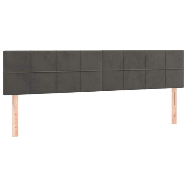 Ottoman-Bett mit Matratzen Dunkelgrau 200x200 cm Samt