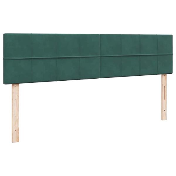 Ottoman-Bett mit Matratzen Dunkelgrün 180x200 cm Samt