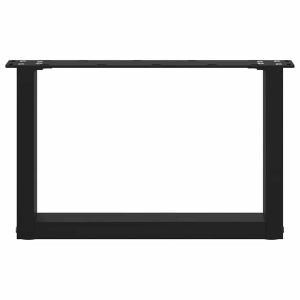 Couchtischbeine U-Form 2 Stk. Schwarz 50x(30-31) cm Stahl