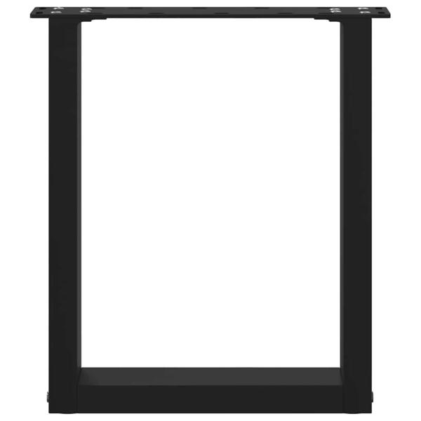 Couchtischbeine U-Form 2 Stk. Schwarz 28x(42-43) cm Stahl
