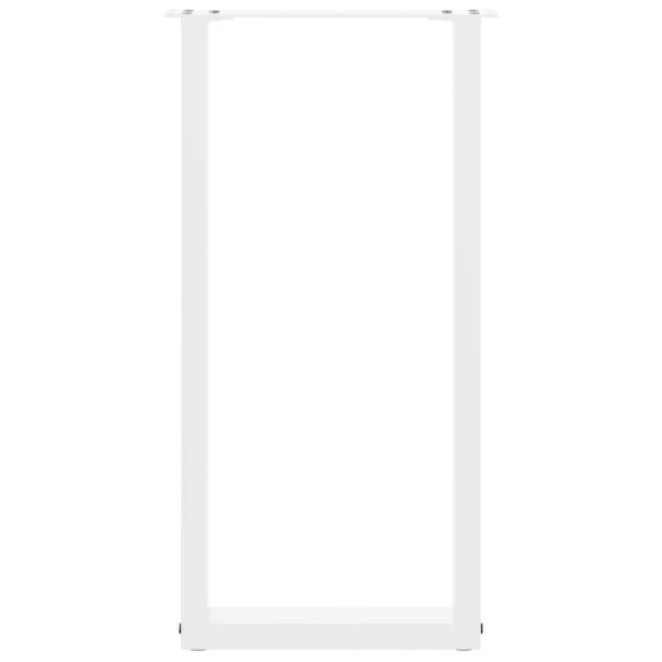 Couchtischbeine U-Form 2 Stk. Weiß 28x(72-73) cm Stahl