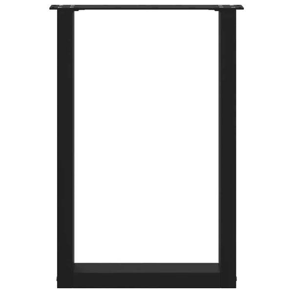 Couchtischbeine U-Form 2 Stk. Schwarz 50x(72-73) cm Stahl