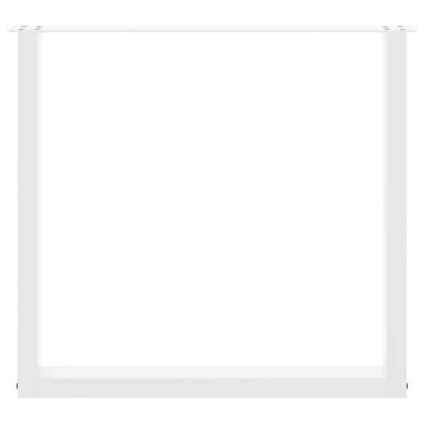 Couchtischbeine U-Form 3 Stk. Weiß 80x(72-73) cm Stahl