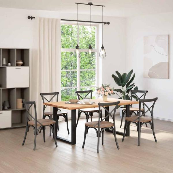 Couchtischbeine U-Form 2 Stk. Schwarz 80x(72-73) cm Stahl