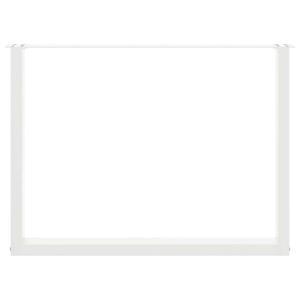 Couchtischbeine U-Form 2 Stk. Weiß 100x(72-73) cm Stahl