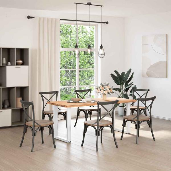 Couchtischbeine U-Form 2 Stk. Weiß 60x(72-73) cm Stahl