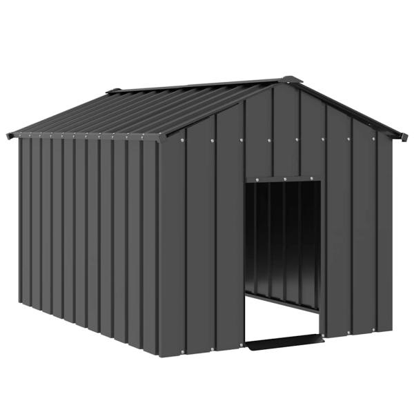 ARDEBO.de - Hundehütte mit Dach 113x153x101 cm Verzinkter Stahl