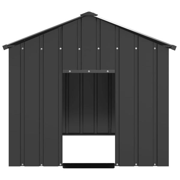 Hundehütte mit Dach 113x153x101 cm Verzinkter Stahl