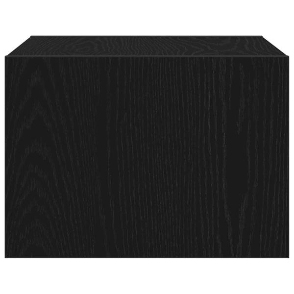 Wand-Nachttische mit LED-Leuchten 2 Stk. Schwarz Eichen-Optik