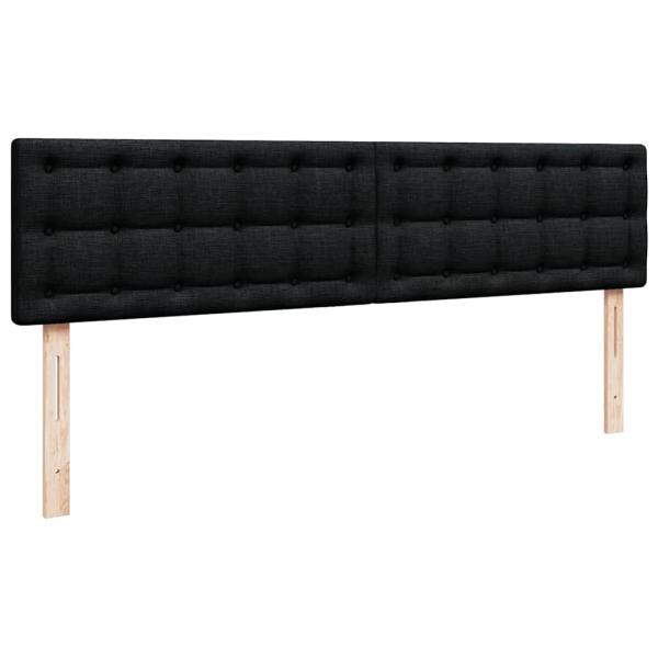 Ottoman-Bett mit Matratze Schwarz 180x200 cm Stoff