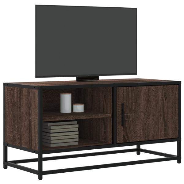 ARDEBO.de - TV-Schrank Eichen-Optik 80x34,5x40 cm Holzwerkstoff und Metall
