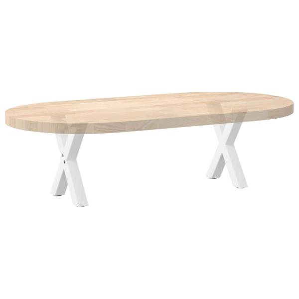 Couchtischbeine X-Form 2 Stk. Weiß 40x(30-31) cm Stahl