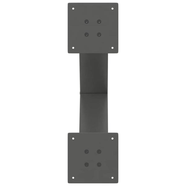 Couchtischbeine X-Form 2 Stk. Anthrazit 60x(42-43) cm Stahl