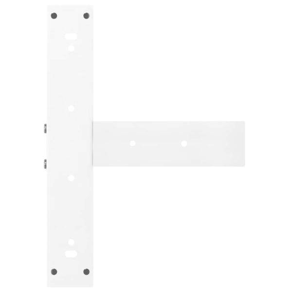 Bartischbeine T-Form 2 Stk. Weiß 50x35x(91-92) cm Stahl