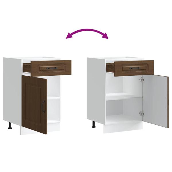 Küchenunterschrank Kalmar Braun Eichen-Optik Holzwerkstoff