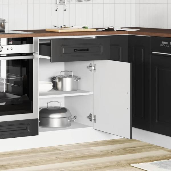 Küchenunterschrank Kalmar Schwarz Holzwerkstoff