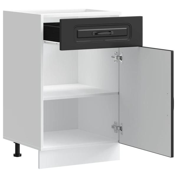 Küchenunterschrank Kalmar Schwarz Holzwerkstoff