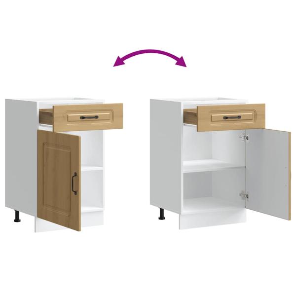 Küchenunterschrank Kalmar Artisan-Eiche Holzwerkstoff