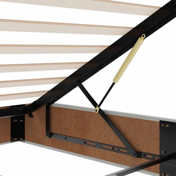 Ottoman-Bett ohne Matratze Grau 100x200 cm Kunstleder