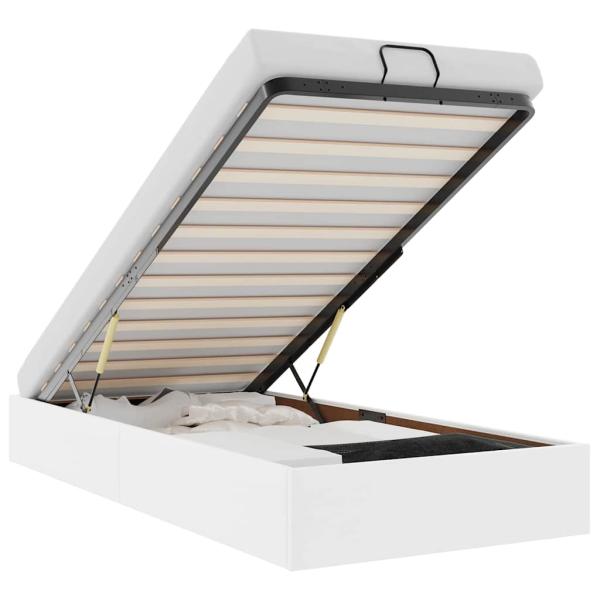 Ottoman-Bett ohne Matratze Weiß 100x200 cm Kunstleder