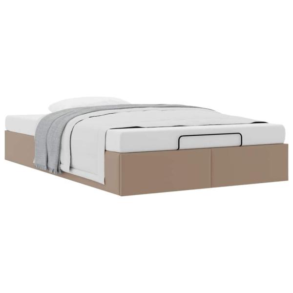 Ottoman-Bett ohne Matratze Cappucino 120x190cm Kunstleder