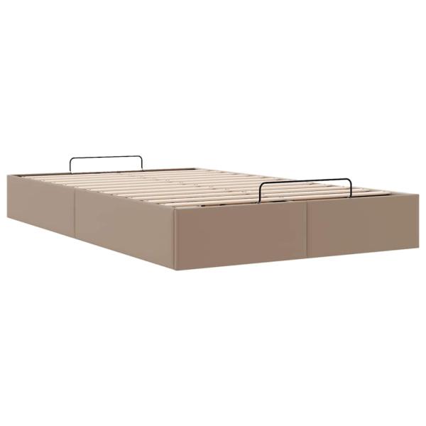 Ottoman-Bett ohne Matratze Cappucino 120x190cm Kunstleder