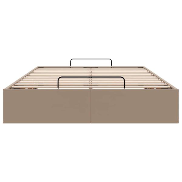 Ottoman-Bett ohne Matratze Cappucino 120x190cm Kunstleder