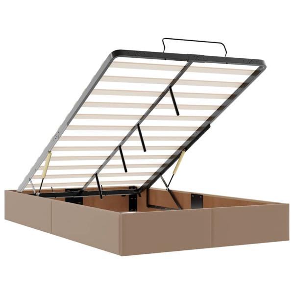 Ottoman-Bett ohne Matratze Cappucino 120x190cm Kunstleder