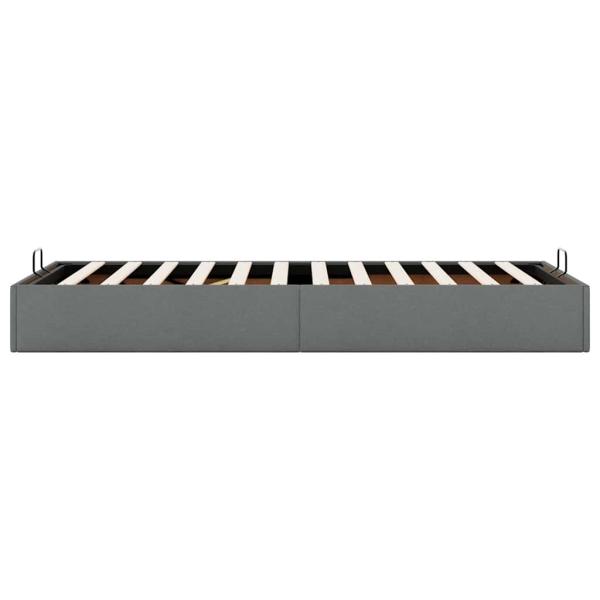 Ottoman-Bett ohne Matratze Dunkelgrau 100x200 cm Stoff