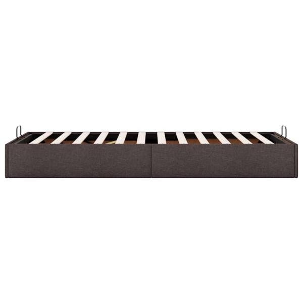 Ottoman-Bett ohne Matratze Dunkelbraun 80x200 cm Stoff