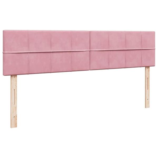 Ottoman-Bett mit Matratzen Rosa 160x200 cm Samt