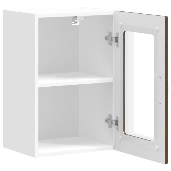 Küchen-Hängeschrank mit Glastür Kalmar Braun Eichen-Optik