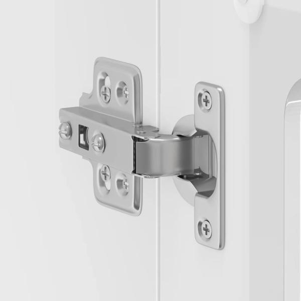 Küchen-Hängeschrank mit Glastür Hochglanz-Weiß Holzwerkstoff