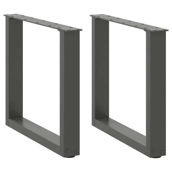 ARDEBO.de - Couchtischbeine U-Form 2 Stk. Anthrazit 50x(42-43) cm Stahl