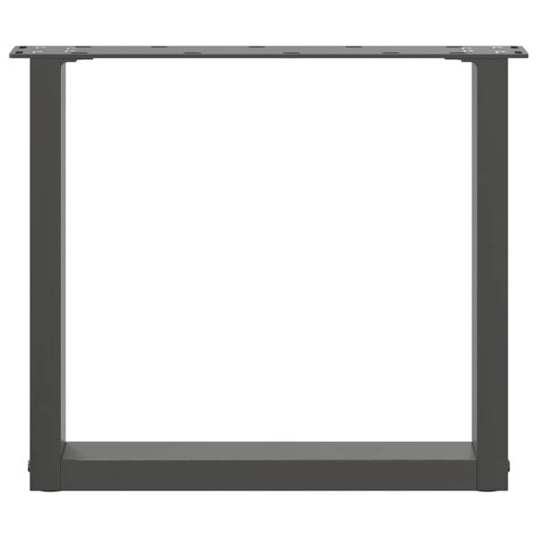 Couchtischbeine U-Form 2 Stk. Anthrazit 50x(42-43) cm Stahl